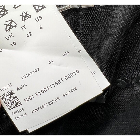 BOSS ORANGE Hugo Boss Black Sequin Cocktail Sheath Dress Short Sleeve Size 6 - Picture 11 of 15